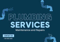 Plumbing Expert Services Postcard Image Preview