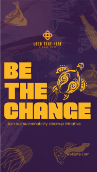 Sustainability Clean Up Drive YouTube Short Design