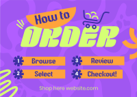 How To Order Cart Postcard Design