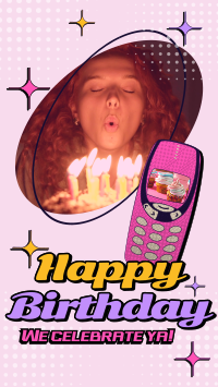 Retro Birthday Greeting Facebook story Image Preview