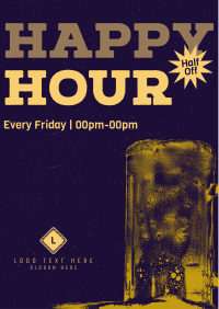 Retro Happy Hour Flyer Image Preview