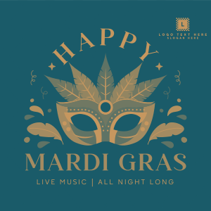 Mardi Gras Party Instagram post Image Preview
