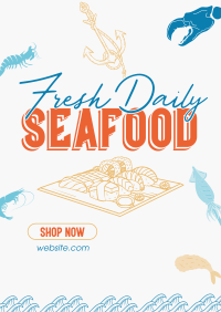 Fun Seafood Restaurant Flyer Image Preview