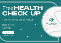 Free Health Checkup Postcard Image Preview