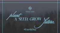 Earth Day Green Nature Facebook Event Cover Design