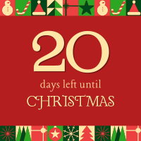 Modern Christmas Countdown Instagram Post Design