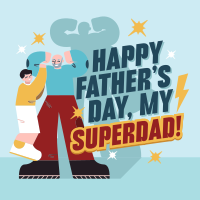 Superhero Father's Day Instagram post Image Preview
