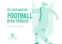 Soccer Tryouts Postcard Image Preview