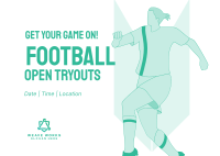 Soccer Tryouts Postcard Image Preview