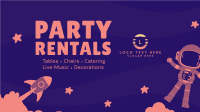 Kids Party Rentals Facebook Event Cover Design