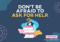 Ask for Help Postcard Image Preview