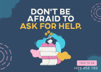 Ask for Help Postcard Design