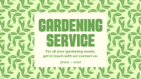 Full Leaf Gardening  Facebook Event Cover Design