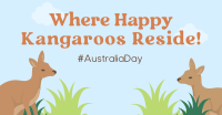 Fun Kangaroo Australia Day Facebook ad Image Preview