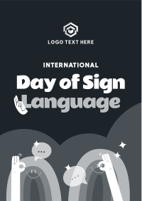 Sign Language Day Flyer Design