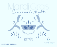 Mardi Gras Carnival Night Facebook post Image Preview