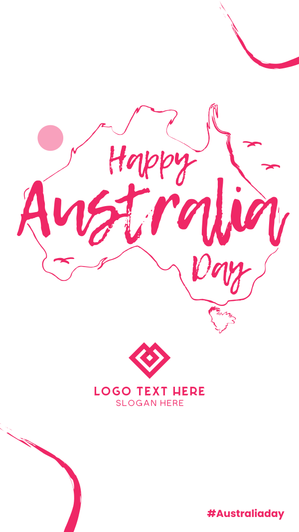Australia Sketch Map Instagram Story Design Image Preview