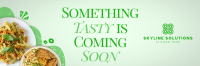 Tasty Food Coming Soon Twitter Header Image Preview