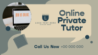 Online Private Tutor Facebook Event Cover Design