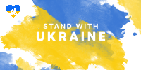 Stand with Ukraine Paint Twitter Post Design