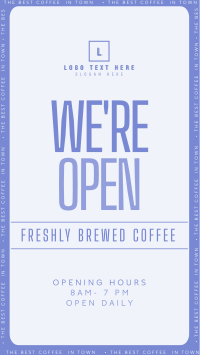Trendy Open Coffee Shop YouTube Short Design