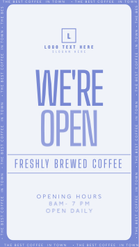 Trendy Open Coffee Shop YouTube Short Design