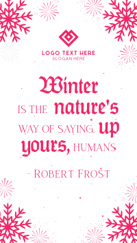 Winter Quote Snowflakes Instagram Reel Design