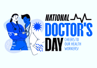 Doctor's Day Celebration Postcard Design