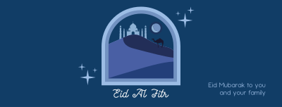 Eid Al Fitr Desert Facebook cover Image Preview