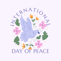 Floral Peace Dove Instagram Post Design