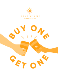 Buy One Get One Coffee Flyer Design