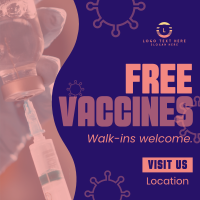 Free Vaccination For All Instagram Post Design