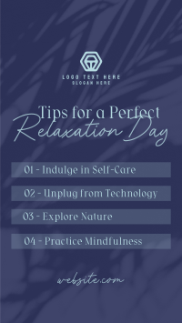 Tips for Relaxation Facebook Story Design