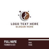 Morning Night Coffee Business Card Design