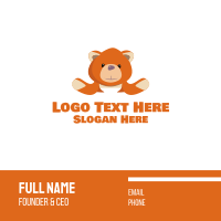 Orange Teddy Business Card Design