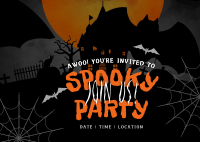 Haunted House Party Postcard Image Preview