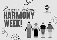 United Harmony Week Postcard Image Preview