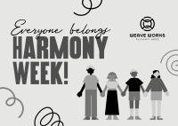 United Harmony Week Postcard Image Preview