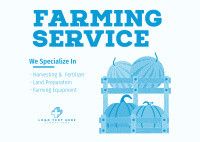 Support Agriculture Postcard Design