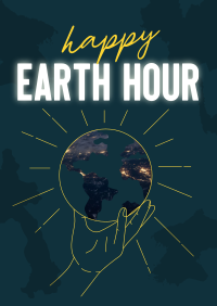 Happy Earth Hour Poster Design