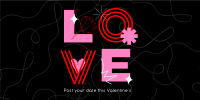 Valentine's Date Twitter Post Design