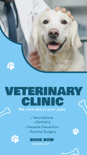 Professional Veterinarian Clinic Facebook story Image Preview