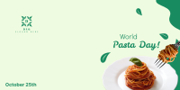 World Pasta Day Greeting Twitter Post Image Preview