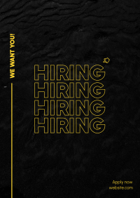 We Want You Hired Poster Design