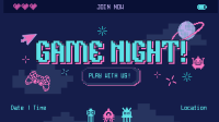 Pixelated Game Night Facebook Event Cover Image Preview