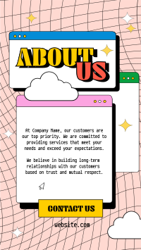 About Us Retro Window Facebook story Image Preview