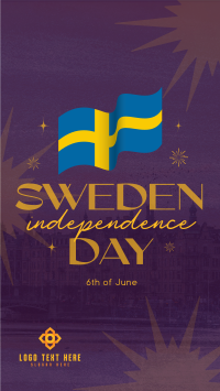 Modern Sweden Independence Day Instagram reel Image Preview
