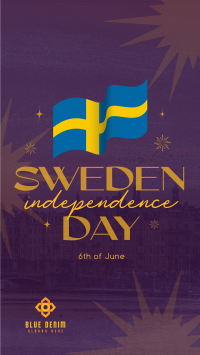 Modern Sweden Independence Day Instagram Reel Image Preview