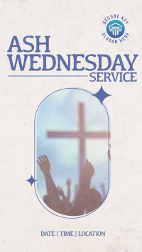 Retro Ash Wednesday Service Instagram reel Image Preview