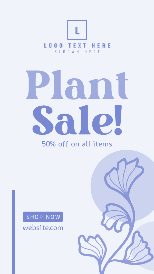 Artistic Plant Sale Instagram Story Design Image Preview